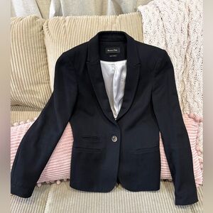 Massimo Dutti Elegant Woman’s Navy Single button Blazer size 4